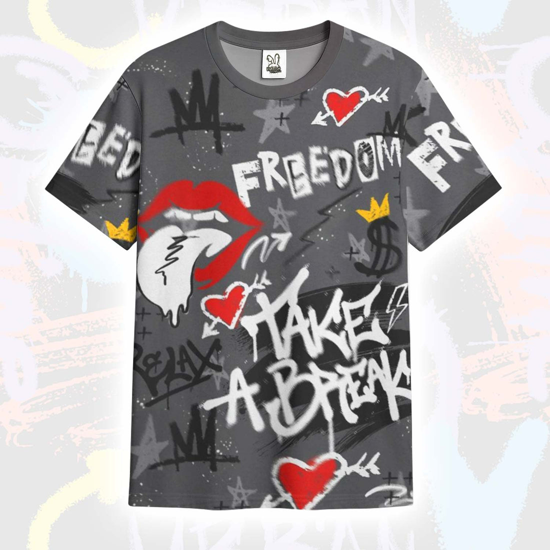 Take Break Freedom Graffiti Streetwear Fear 4s T-Shirt
