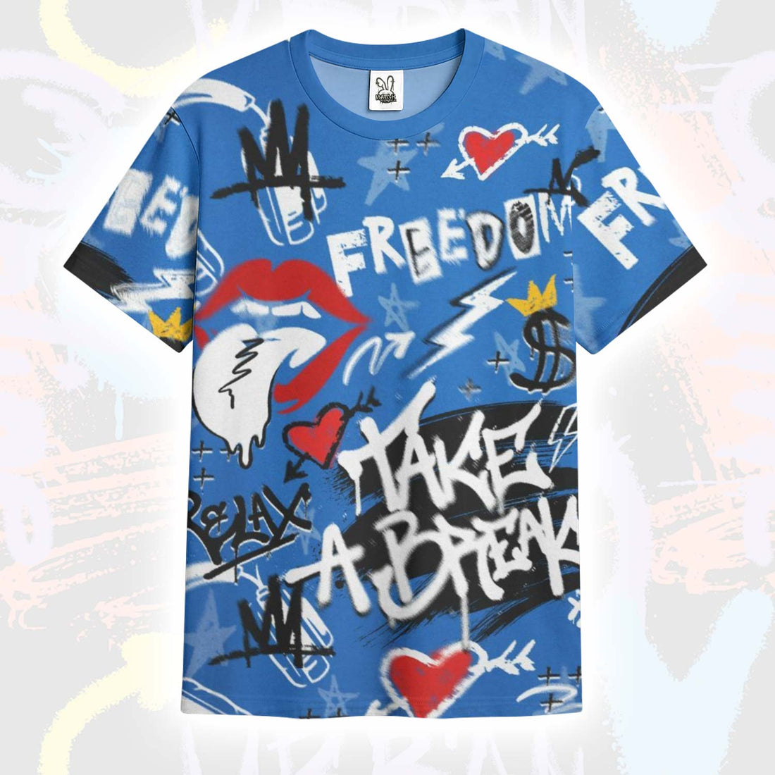 Take Break Freedom Graffiti Streetwear Kobe 6 Game Royal T-Shirt
