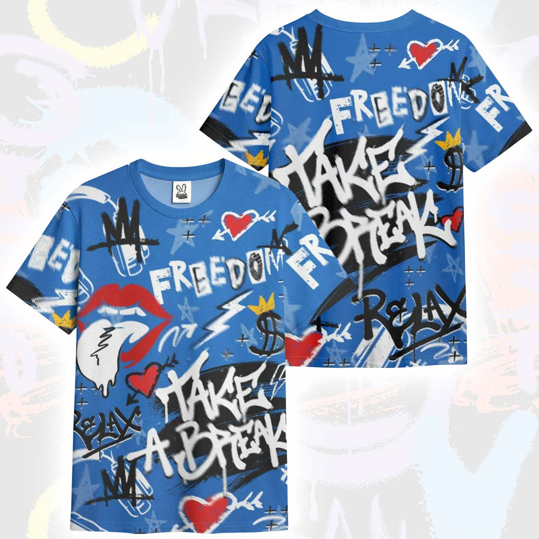 Take Break Freedom Graffiti Streetwear Kobe 6 Game Royal T-Shirt