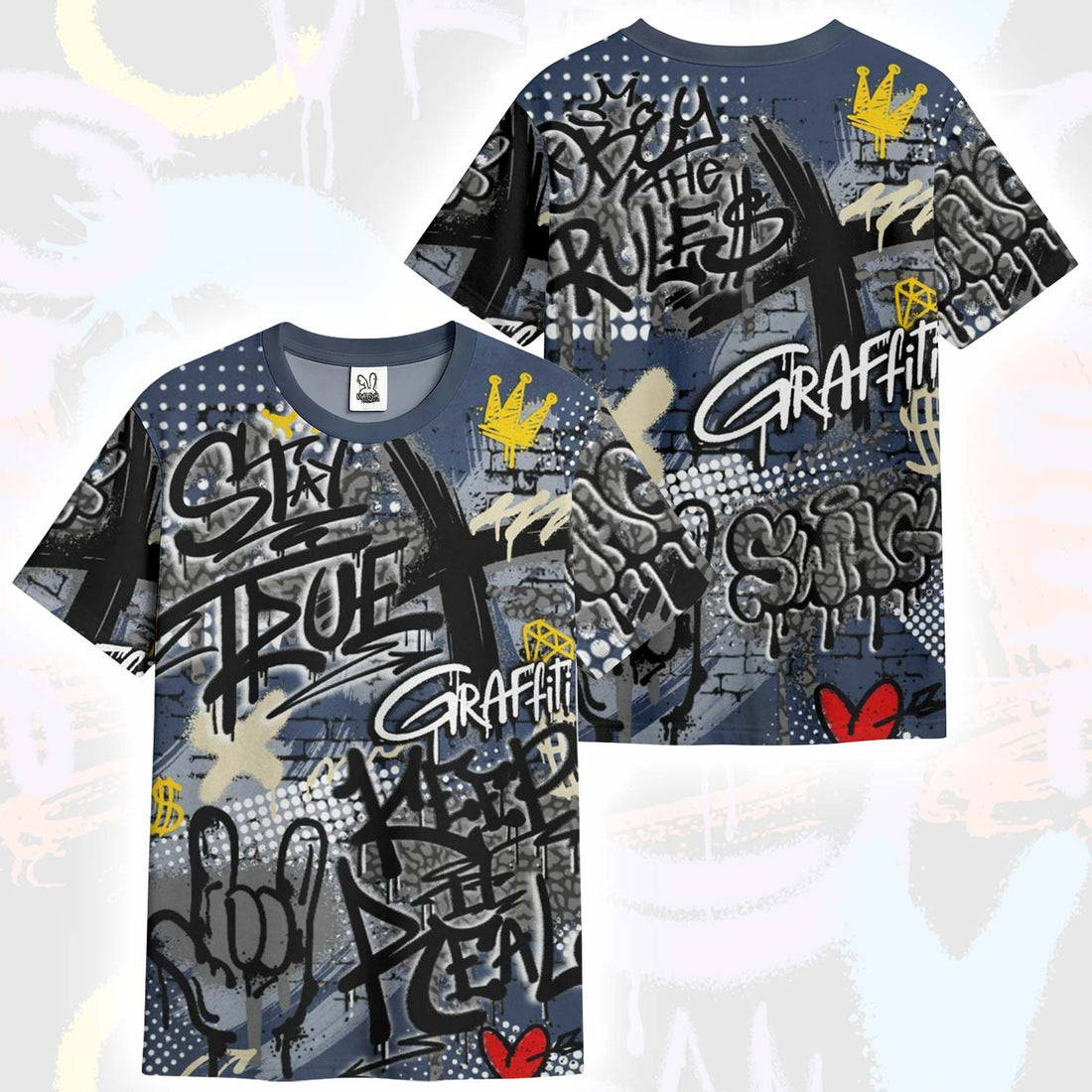 True It Real Graffiti Streetwear Diffused Blue 3s T-Shirt