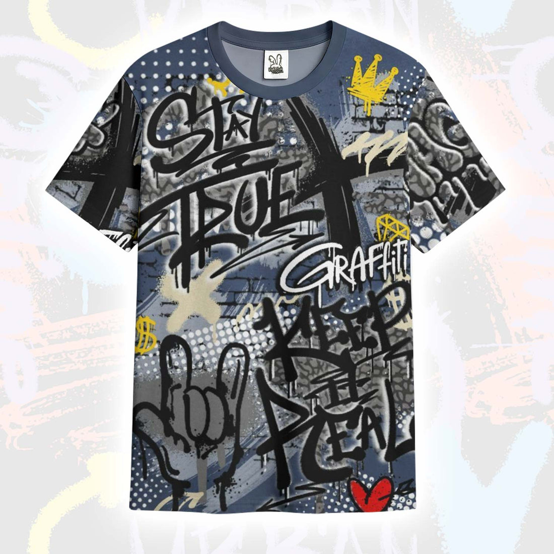 True It Real Graffiti Streetwear Diffused Blue 3s T-Shirt