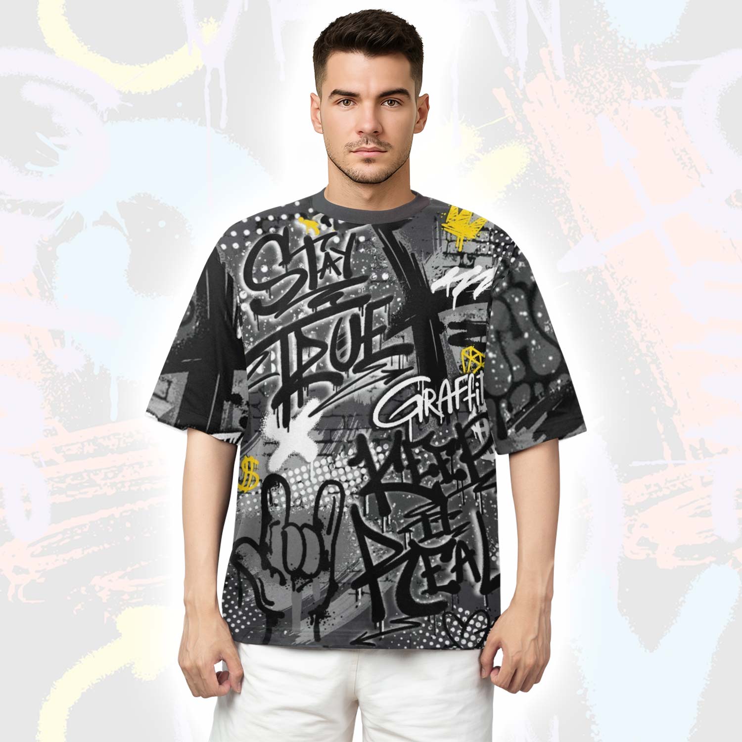 True It Real Graffiti Streetwear Fear 4s T-Shirt