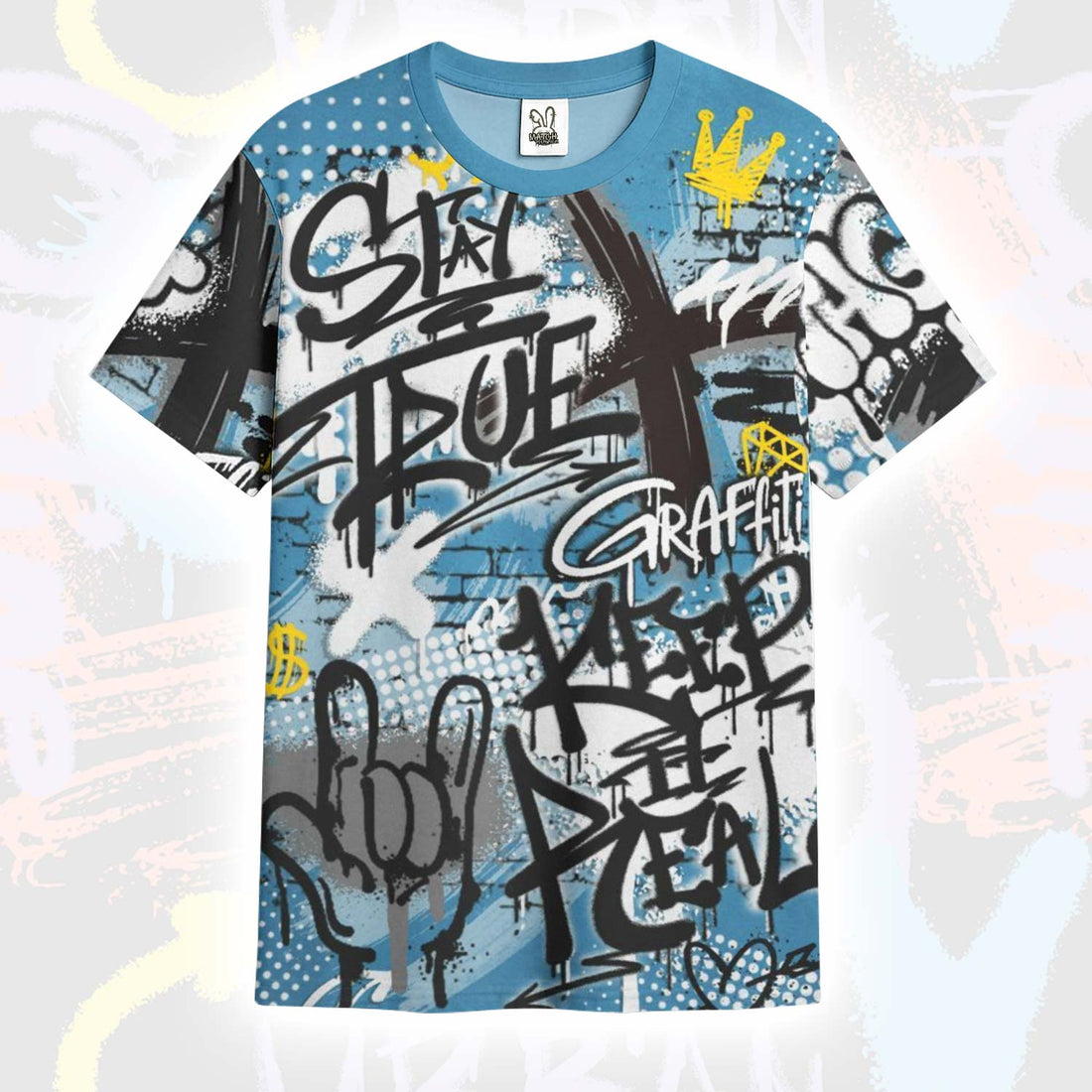 True It Real Graffiti Streetwear High OG UNC Reimagined 1s T-Shirt