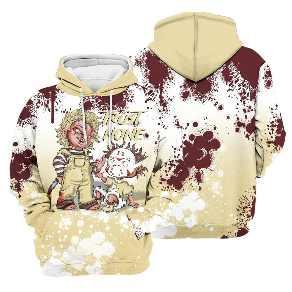 Trust No One Scary Women Phantom 12s Hoodie & Zip Hoodie